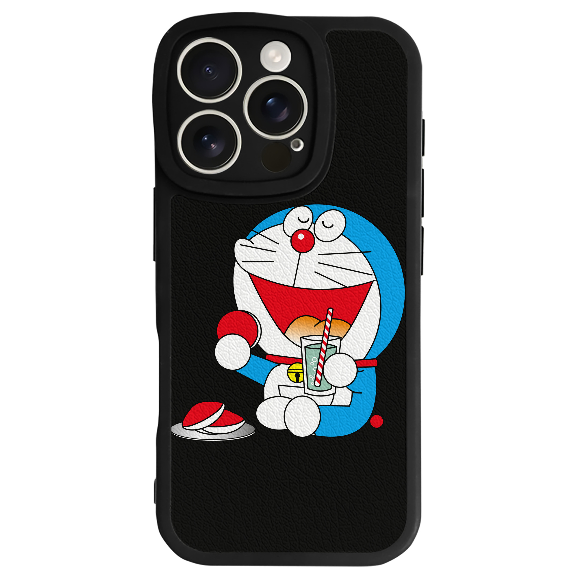 （画像用） ドラえもん Doraemon 【iPhone 16シリーズ対応】シリコンスマホケース（レザー調） 材質：シリコン